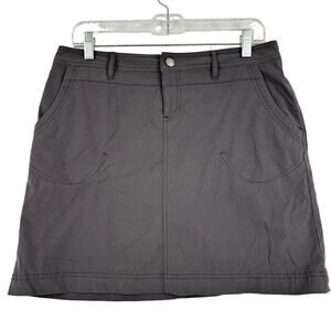 Eddie Bauer Skort Size 6 Gray Nylon Stretch Skirt with Shorts Lining